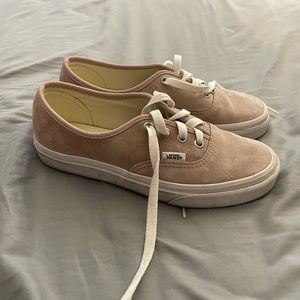 Size 6.5 pink suede vans